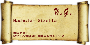 Wachsler Gizella névjegykártya